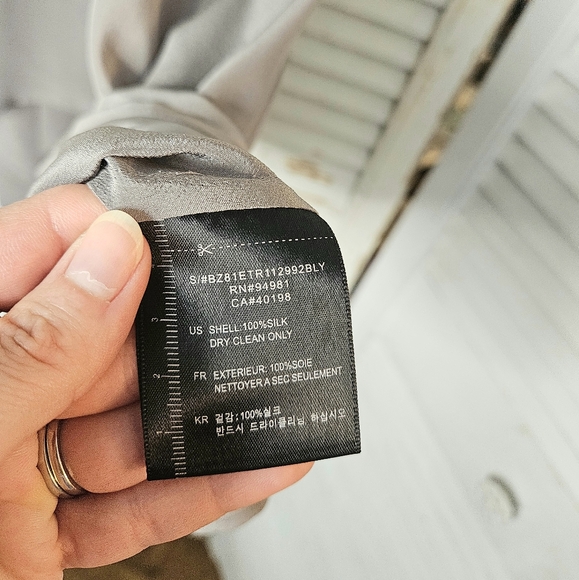 Twelve by Twelve silk tunic top with ruffle neckline M - Picture 5 of 7